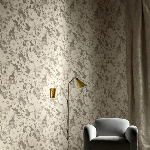 Современный обои - CHIAROSCURO - Rubelli - виниловый / в цветочек / имитация ткани