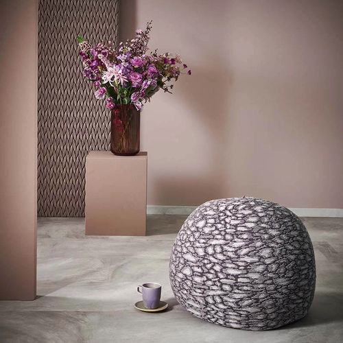 Современный пуф - EARTH - casalis - из шерсти / из шерсти мериноса / круглый