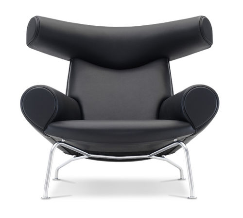 Современное кресло - OXCHAIR : EJ 100  - Erik Jørgensen - из кожи / из стали / из полиуретана