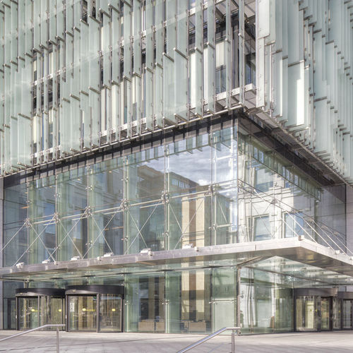 Стеклянная панель для безопасности - PLANIBEL PYROLITIC - AGC Glass Europe - изоляционная / с малым коэффициентом излучения / слоистая