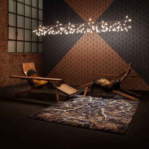 Современный шезлонг - Liberty  - moooi - из американского ореха / из овечьей шкуры / из американского ореха