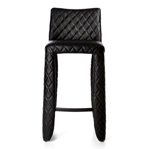 Современный барный стул - Monster  - moooi - для интерьера / из кожи / с основанием из стали
