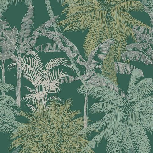 Современный обои - PALMS ESMERALDA - Coordonné - виниловый / природный мотив / имитация обоев