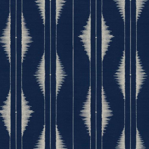 Современный обои - Azilal Embroidery Ultramarine - Coordonné - из бамбука / с рисунком / имитация кафельной плитки