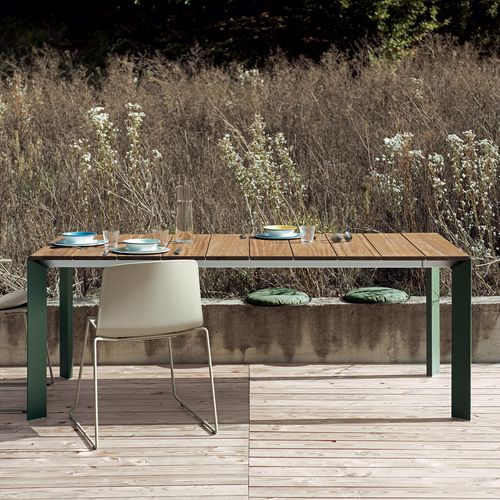 Современный стол - NORI - Kristalia - из тикового дерева / из Laminam / из Fenix NTM®