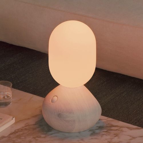Настольная лампа - Sun Home - GRAU - из дутого стекла / из дерева / современная
