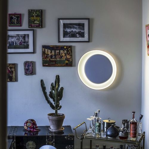 Современный настенный светильник - BAHIA - FOSCARINI - для интерьера / из поликарбоната / круглый