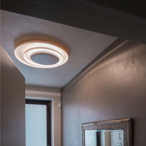 Современный потолочный светильник - BAHIA - FOSCARINI - круглый / из поликарбоната / флюоресцентный