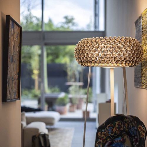 Напольная лампа - CABOCHE PLUS - FOSCARINI - из хромированного металла / из дутого стекла / из метакрилата