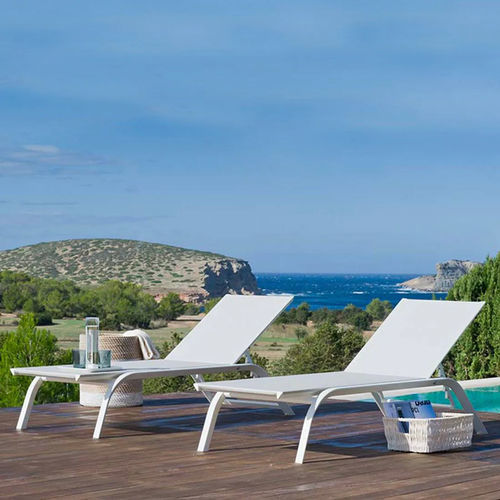 Современный садовый шезлонг - Panarea - Unopiù - из ткани / из алюминия / для сада