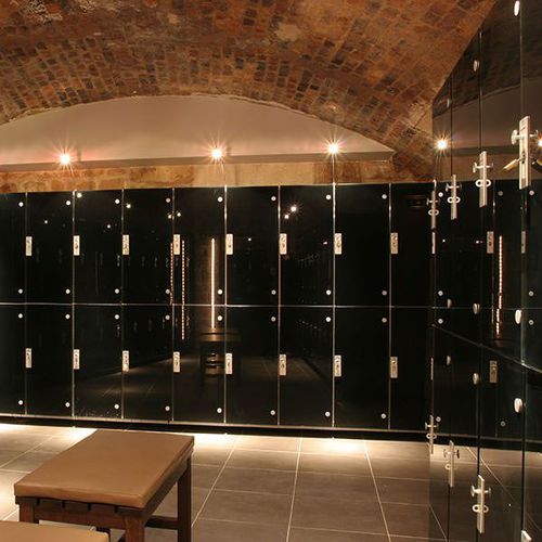 Шкафчик для раздевалки из меламина - ETOILE / 2 portes superposées en verre - GEKIPS - из стекла / RFID / с кодом