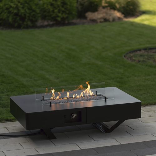 Газовая садовая жаровня - Rio Table  - Planika - из гальванизированной стали / из закаленного стекла / прямоугольная