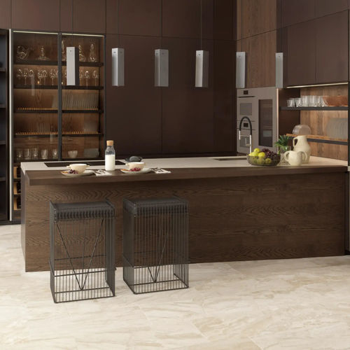 Современная кухня - E6.70 · E3.70 - GAMADECOR – PORCELANOSA Grupo - из дерева / L-образная / большого размера