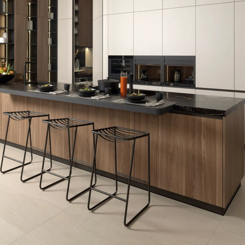Современная кухня - R3.65 · R1.65 - GAMADECOR – PORCELANOSA Grupo - из кожи / из камня / кухня с полуостровом