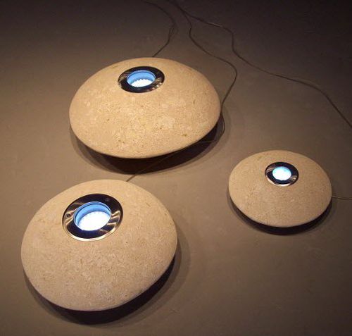 Напольная лампа - uFo LeD - stonebreakers - из натурального камня / современная / проводная
