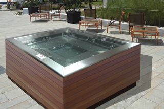 Каркасная спа-ванна - Inbeca Wellness Equipment S.L - квадратная / 4 места / из нержавеющей стали