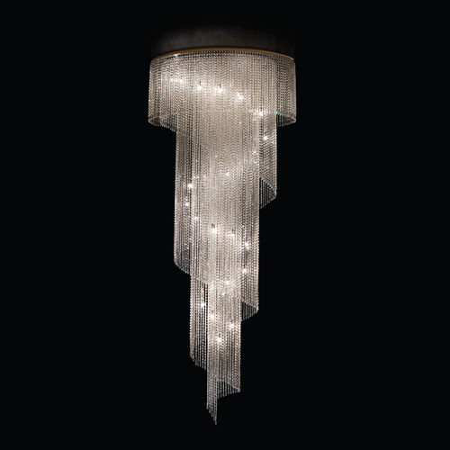 Современный потолочный светильник - SPYRAL - MULTIFORME - круглый / из кристалла / LED