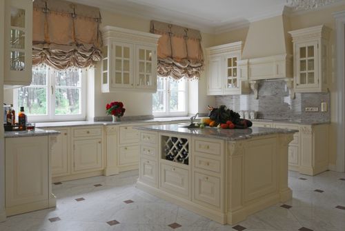 Стилизованная кухня - ROYAL - AKAN-handmade furniture - из цельной древесины / из лакированной древесины / островного типа