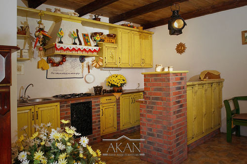 Классическая кухня - COUNTRY - AKAN-handmade furniture - из дерева / из цельной древесины / с ручками