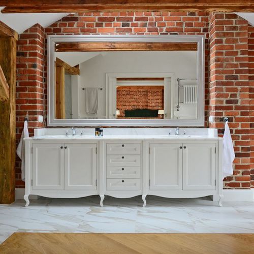 Двойная тумба под умывальник - AKAN-handmade furniture - напольная / из лакированной древесины / стилизованная