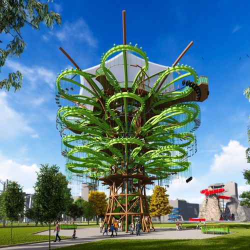 Полоса препятствий для фитнеса - THE TREE - Walltopia - для общественных учреждений / слаломная / с платформой