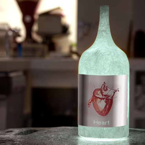 Настольная лампа - Luce Liquida 1 L.E. - in-es artdesign - из стали / из поликарбоната / из стекловолокна