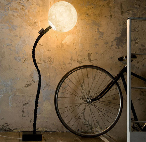 Напольная лампа - MICRO LUNA PIANTANA - in-es artdesign - нейлоновая / из поликарбоната / из чугуна