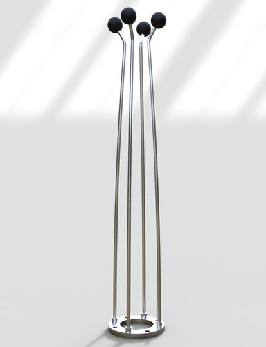 Вешалка для верхней одежды на ножке - STEELFLOWER GRIP - INSILVIS - современная / из нержавеющей стали / из каучука
