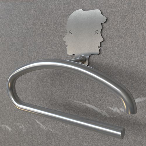 Настенная вешалка для костюмов и брюк - IMPERFECTION 2D - INSILVIS - из нержавеющей стали / современная