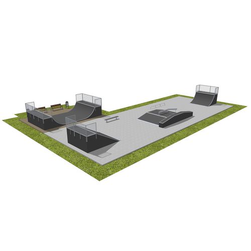 Скейтпарк из дерева - MODULAR : 012157 - Techramps - модульный
