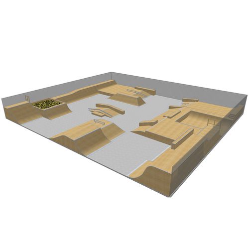 Скейтпарк из дерева - MODULAR : 012150 - Techramps - модульный