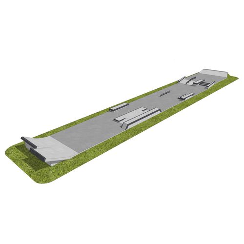 Скейтпарк из бетона - CONCRETE : 300M2 - Techramps - монолитный