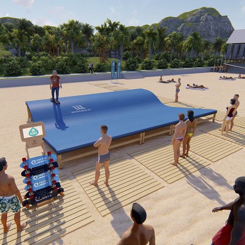 Скейтпарк тип «волна» - WAVEPARK : W2 - Techramps - из композита