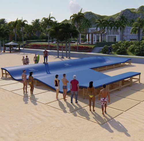 Скейтпарк тип «волна» - WAVEPARK : W6 - Techramps - из композита