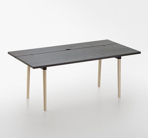Современный рабочий стол - OFFSET - MAXDESIGN - из ясеня / из экструдированного алюминия / прямоугольный