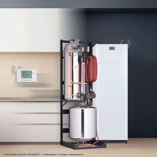 Газовый паровой котел - PRESTIGE VISIO&reg; - FRISQUET - с водонагревателем / для домашнего использования / для профессионального использования