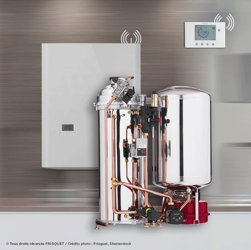 Газовый паровой котел - HYDROCONFORT CONDENSATION VISIO® 20.80 et 20.120 - FRISQUET - с водонагревателем / настенный / для домашнего использования
