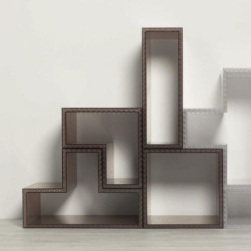 Модульный книжный шкаф - TETRIS  - BENCORE - современный / из композита / из композитных материалов