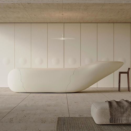 Современная современная кухня островного типа - ETHEREA - minotti cucine - минималистская / из Corian® / из Solid Surface