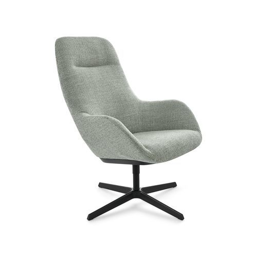 Современное кресло для отдыха - Sheru Lounge Chair - Walter Knoll - из кожи / из Trevira CS® / из дерева