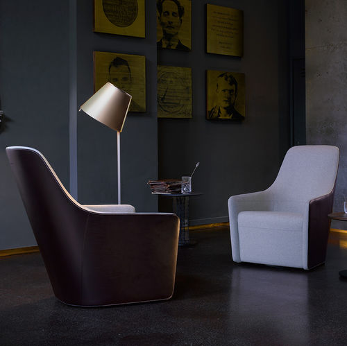 Современное клубное кресло - FOSTER 520 - Walter Knoll - из кожи / поворотное