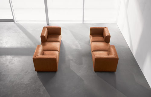 Модульный диван - LIVING LANDSCAPE 730 - Walter Knoll - современный / из кожи / коричневый