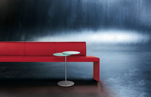 Современный вспомогательный столик - ECLIPSE - Walter Knoll - из стекла / из металла / круглый