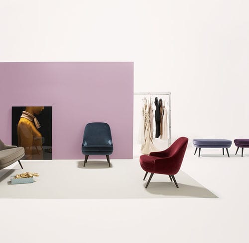 Современное низкое кресло - 375 - Walter Knoll - из ткани