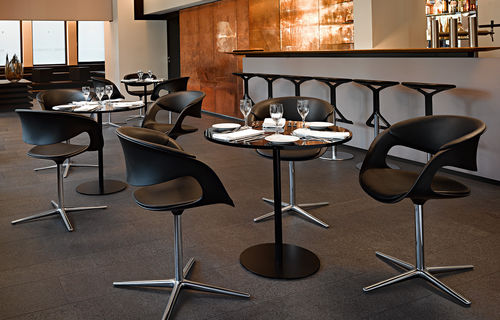 Современный стол - LOX - Walter Knoll - из цельной древесины / с основанием из цельной древесины / круглый