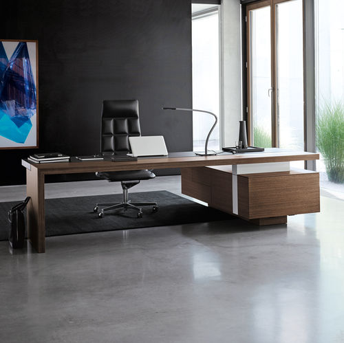 Директорский рабочий стол - CEOO - Walter Knoll - современный / из дерева / из кожи