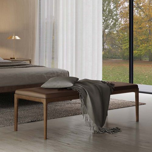 Современная банкетка - Bellagio - MORELATO - из ткани / из кожи / с основанием из ясеня