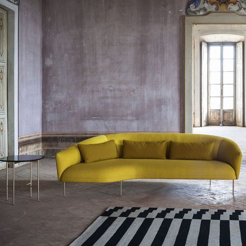 Современный диван - ROMA - Tacchini - из ткани / желтый