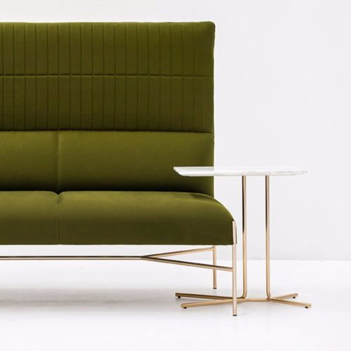 Современный вспомогательный столик - LEDGE - Tacchini - из металла / из мрамора / прямоугольный