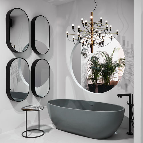 Овальная ванна - SHUI COMFORT - BRINA - Ceramica Cielo - островная / для жилых зданий / из Solid Surface